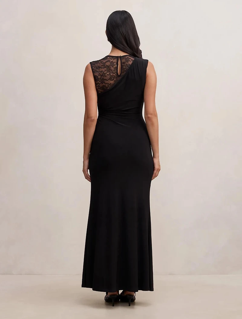 Lena Asym Lace Midi Dress