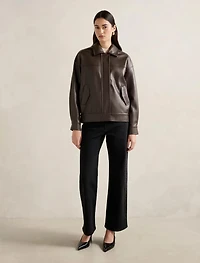 Maxine Vegan Leather Bomber