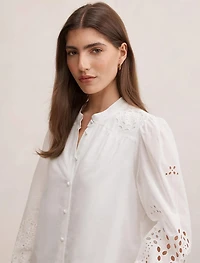 Sutton Embroidered Detail Blouse