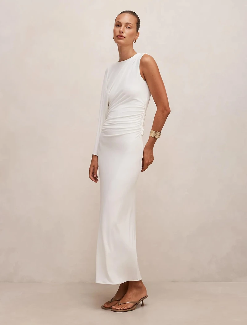 Fleur Cape Shoulder Maxi Dress