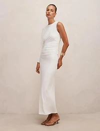 Fleur Cape Shoulder Maxi Dress