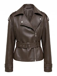 Brooklyn Belted Biker Jacket