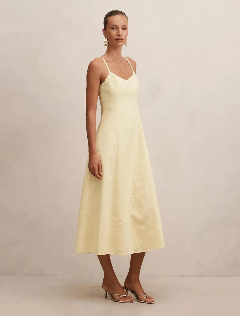 Tiffany Embroidery Sequin Midi