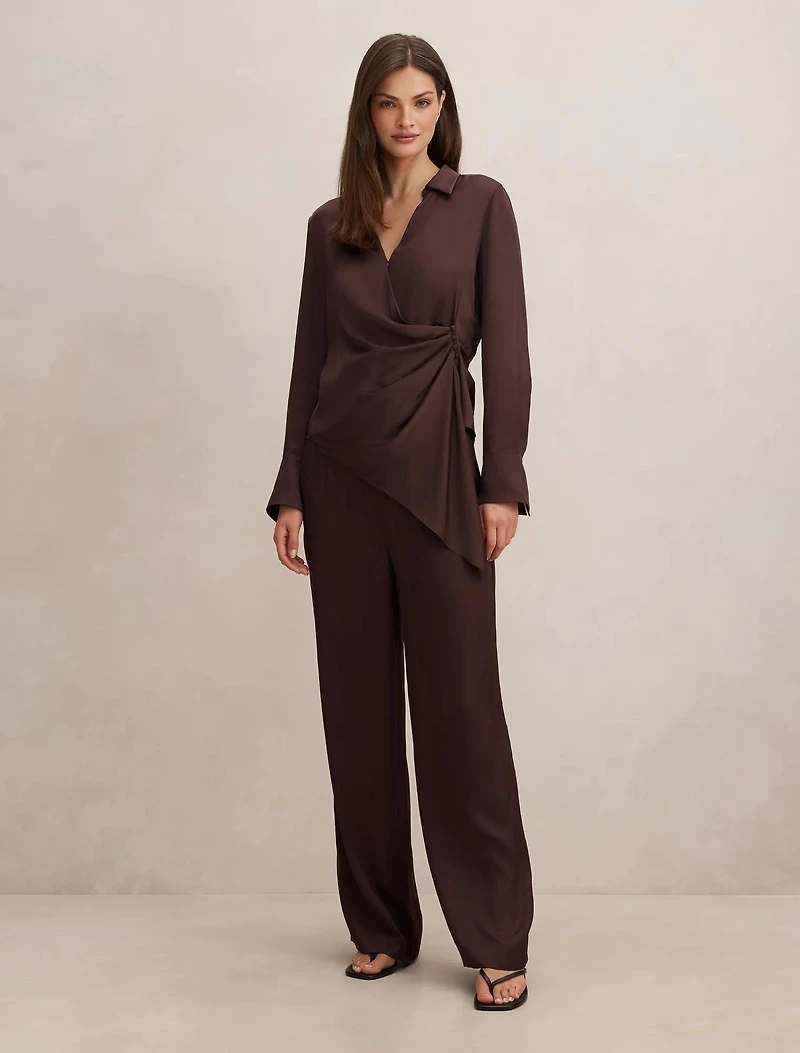 Maude Satin Wide Leg Pant