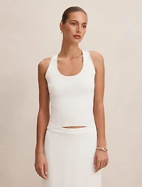 Bree Crochet Detail Knit Tank Top
