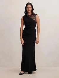 Lena Asym Lace Midi Dress