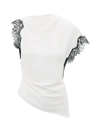 Dixie Asymmetric Lace Top