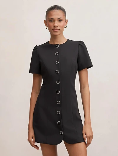 Elinda Button Up Mini Dress