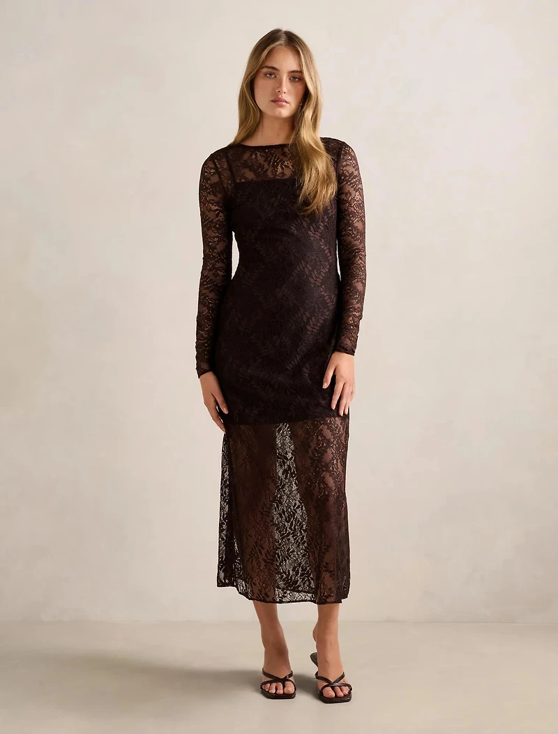 Alora Lace Midi Dress