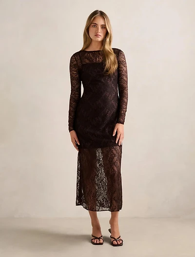 Alora Lace Midi Dress