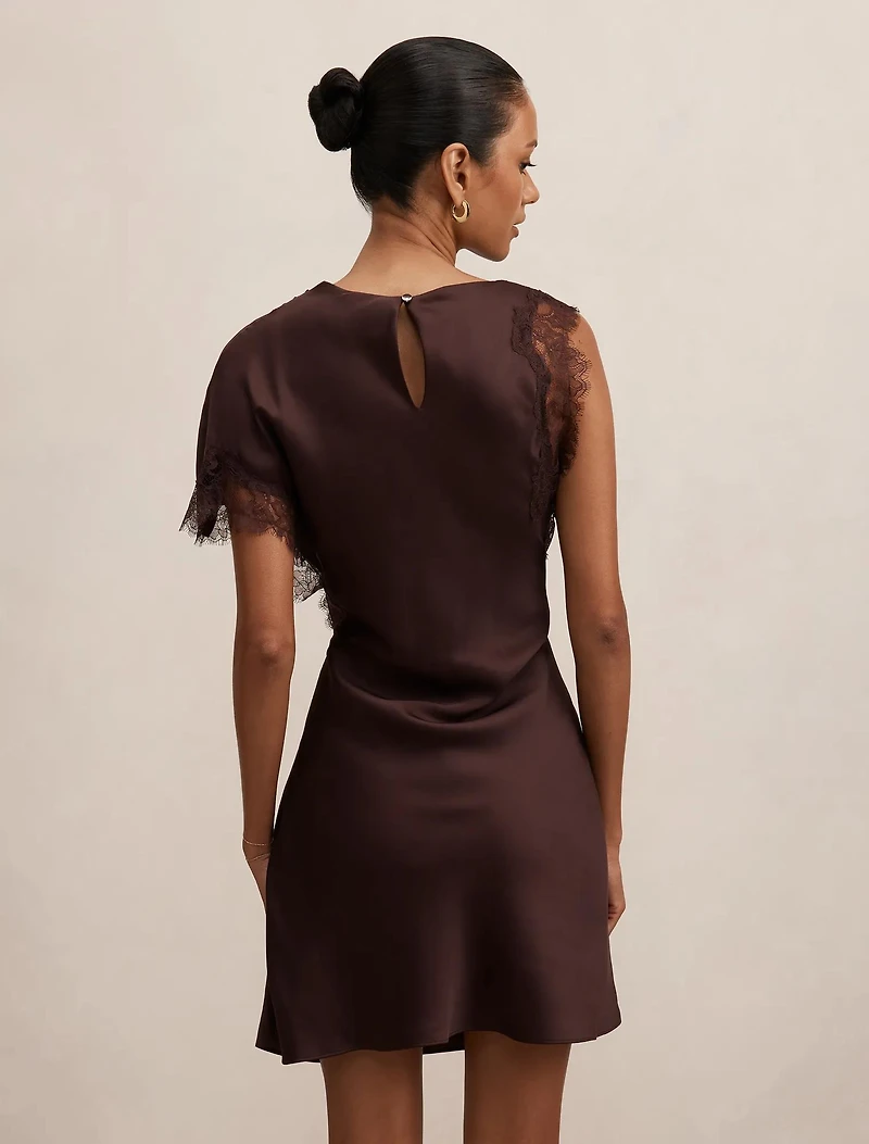 Giselle Petite Satin Lace Mini