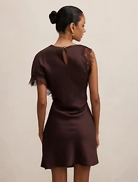 Giselle Petite Satin Lace Mini