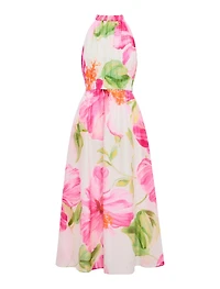 Magnolia High Neck Midi Dress