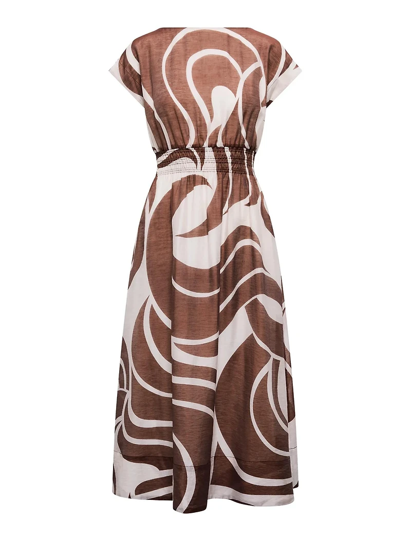 Callie Petite Ruched Midi Dress