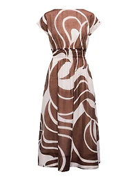 Callie Petite Ruched Midi Dress