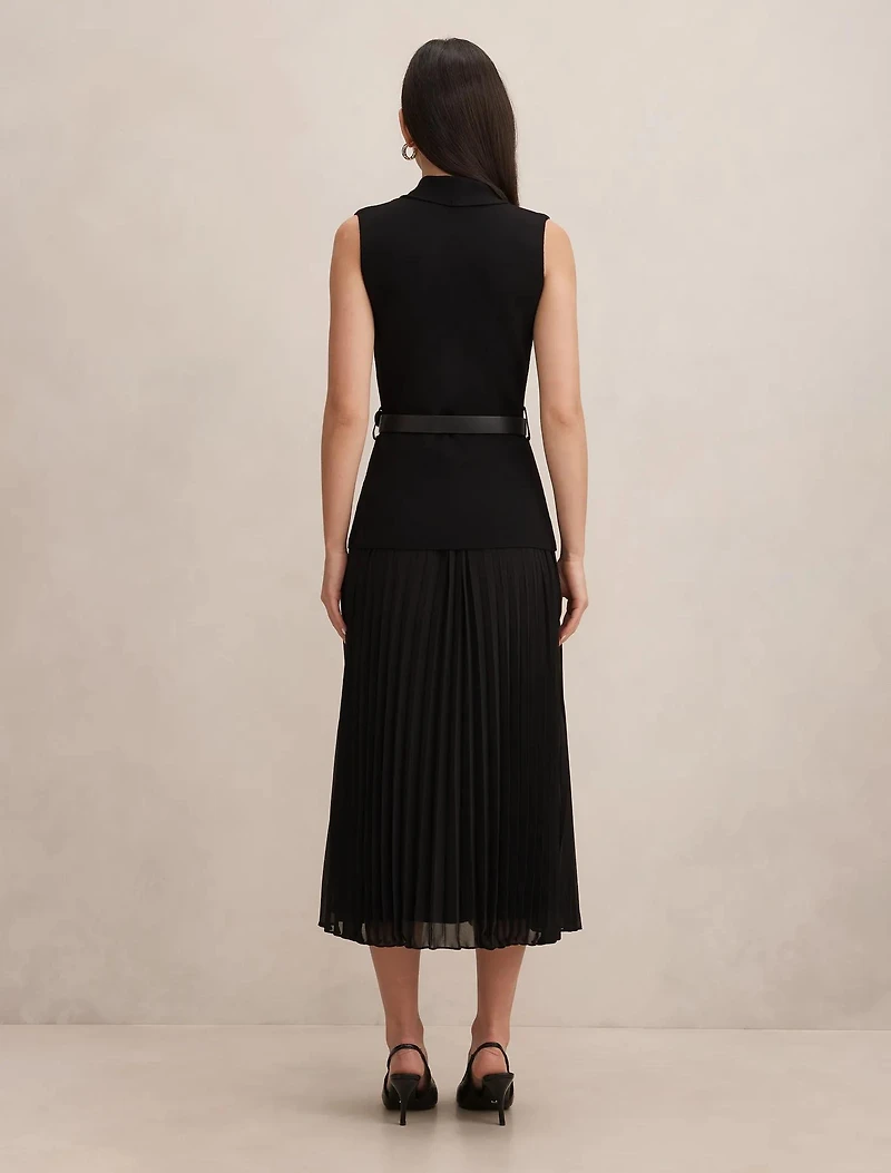 Bianca Woven Mix Knit Dress