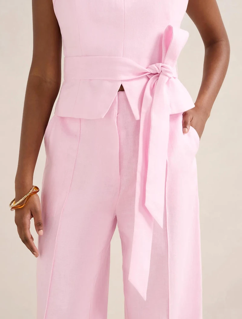 Posey Petite Linen Wide Leg Pant