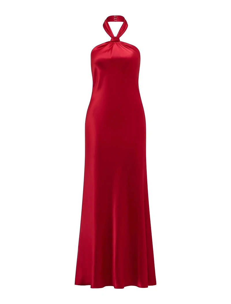 Yvette Halter Neck Satin Maxi
