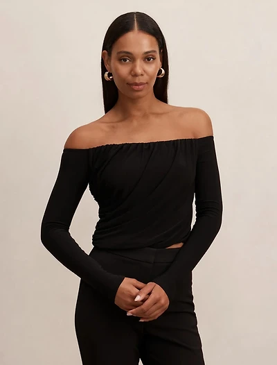 Dallas Draped Long Sleeve