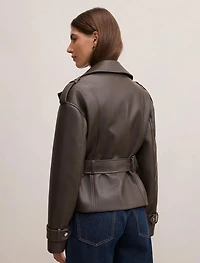 Brooklyn Belted Biker Jacket