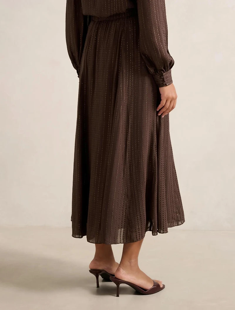 Preslee Godet Midi Skirt