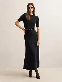 Josie A-line Knit Midi Dress
