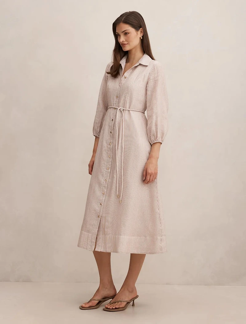 Maisy Silk Blend Shirt Dress