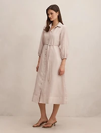Maisy Silk Blend Shirt Dress