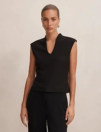 Monroe Crepe V-Neck Tank