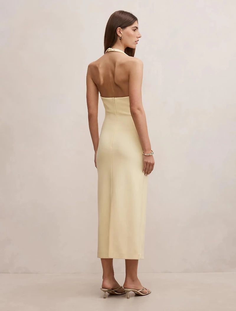 Georgie Halter Ruched Bodycon Dress