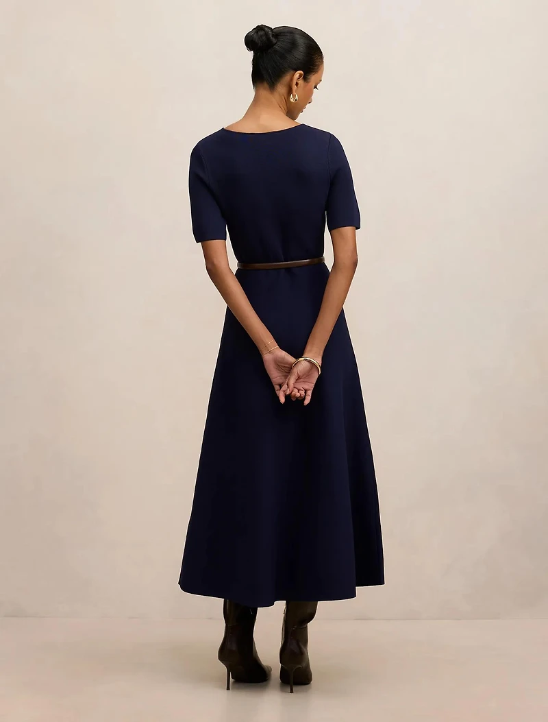 Celia Petite Short Sleeve Midi Dress