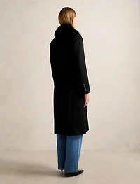 Monica Fur Collar Wrap Coat
