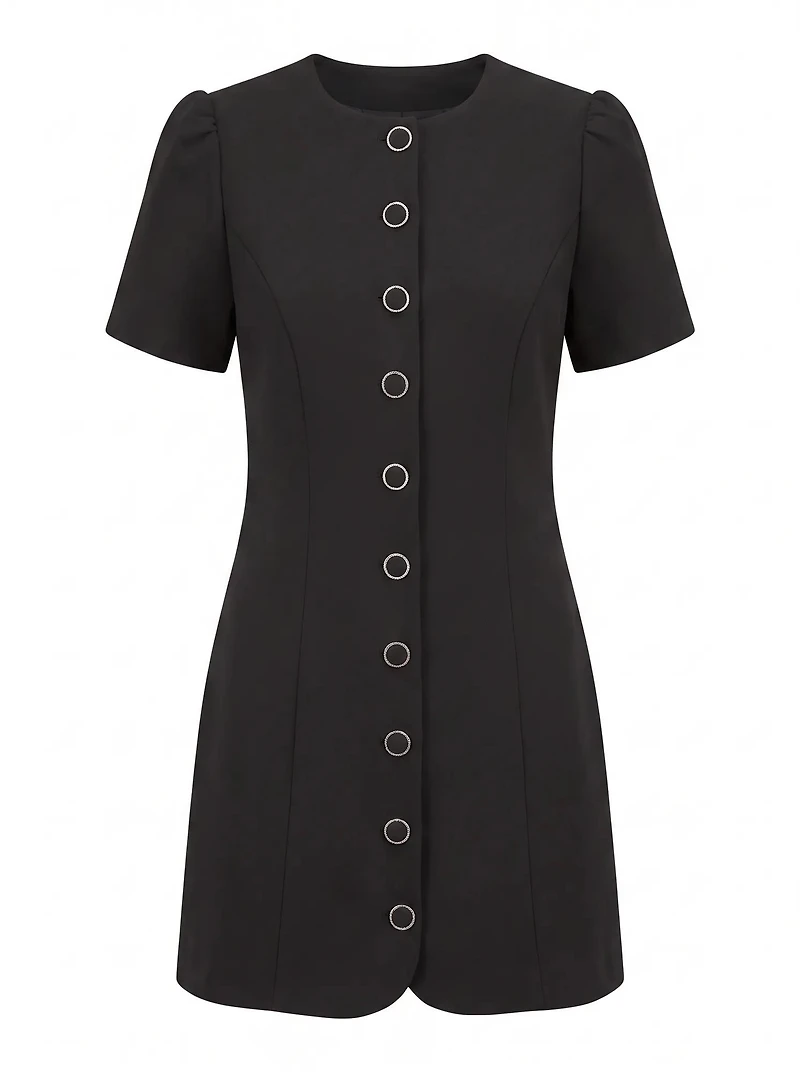 Elinda Button Up Mini Dress