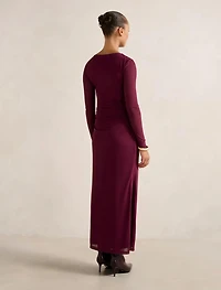 Brittany Gathered Mesh Midi