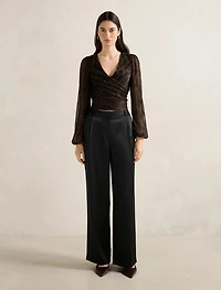 Odette Plisse Wrap Top