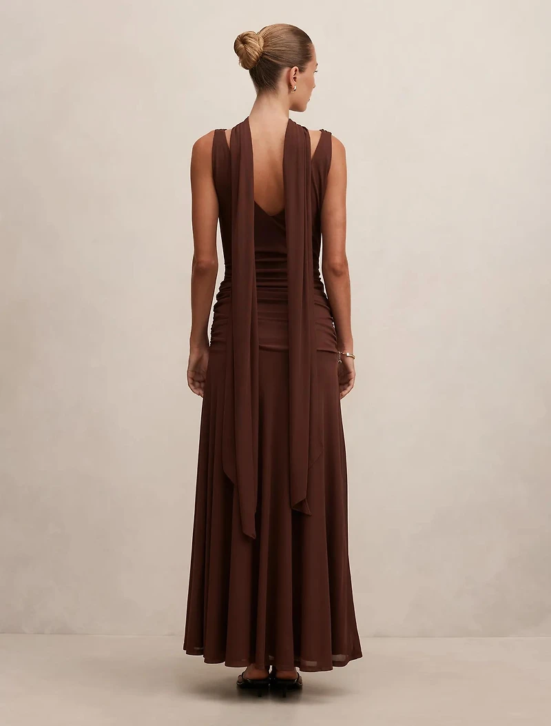 Vivianne Scarf Tie Maxi Dress