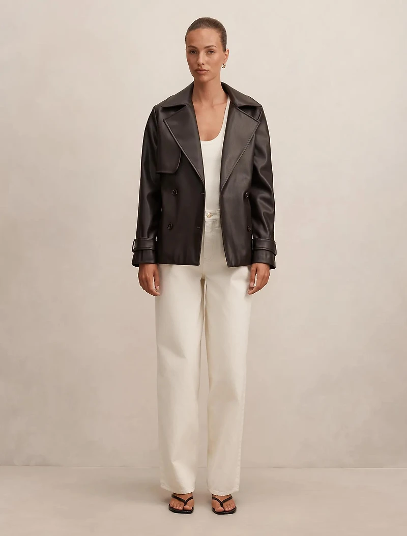 Payton Short PU Trench