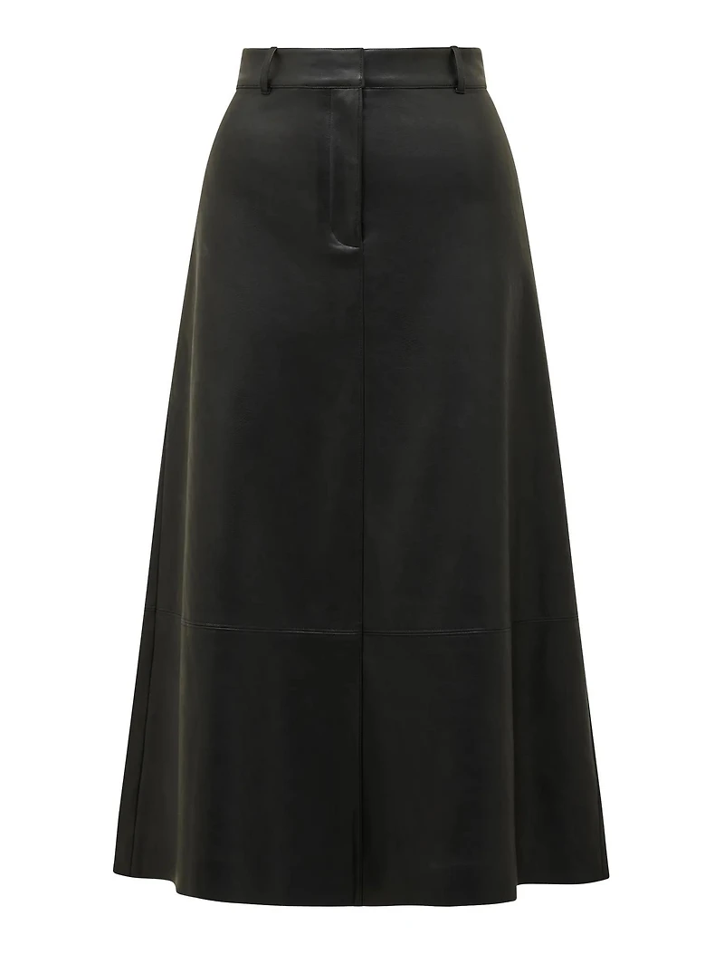 Jaelyn Vegan Leather Midi Skirt
