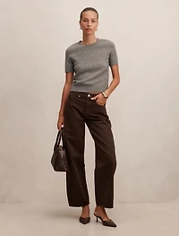 Emma Mid Rise Barrel Jeans
