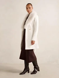 Rocky Fur Collar Wrap Coat