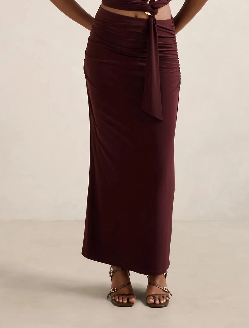 Jazelle Petite Jersey Maxi Skirt