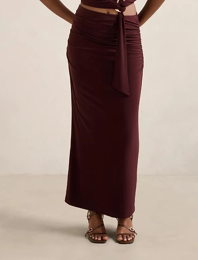 Jazelle Petite Jersey Maxi Skirt