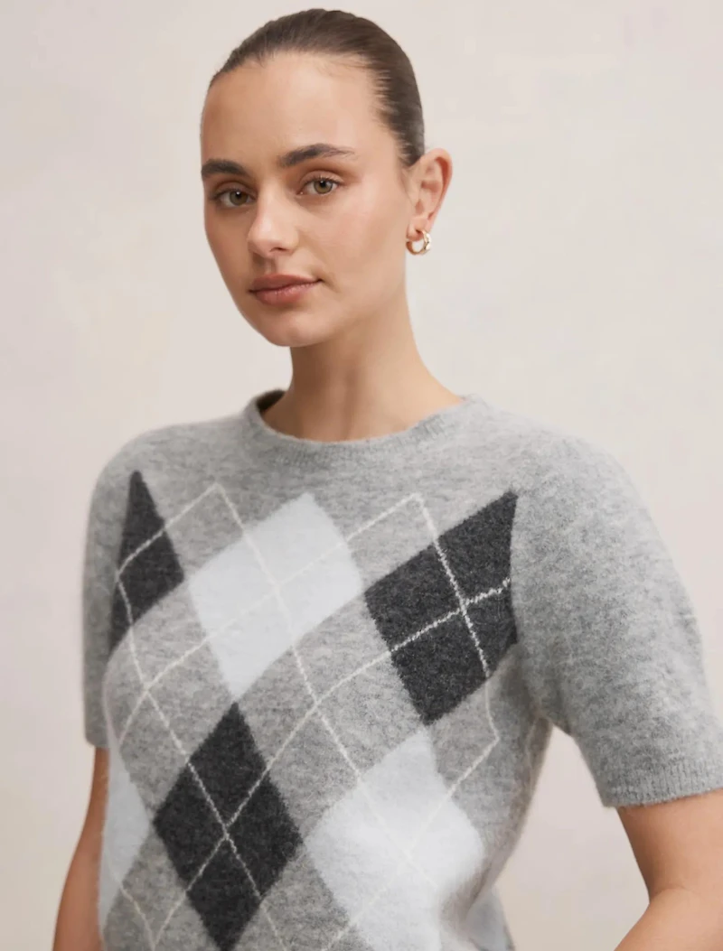 Andy Argyle Fluffy Knit Tee