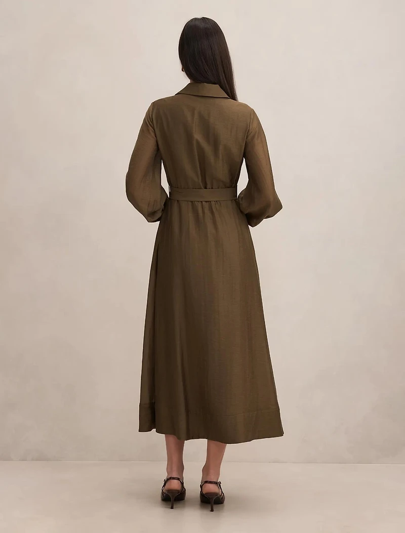 Evelyn Seam Detail Midi Dress