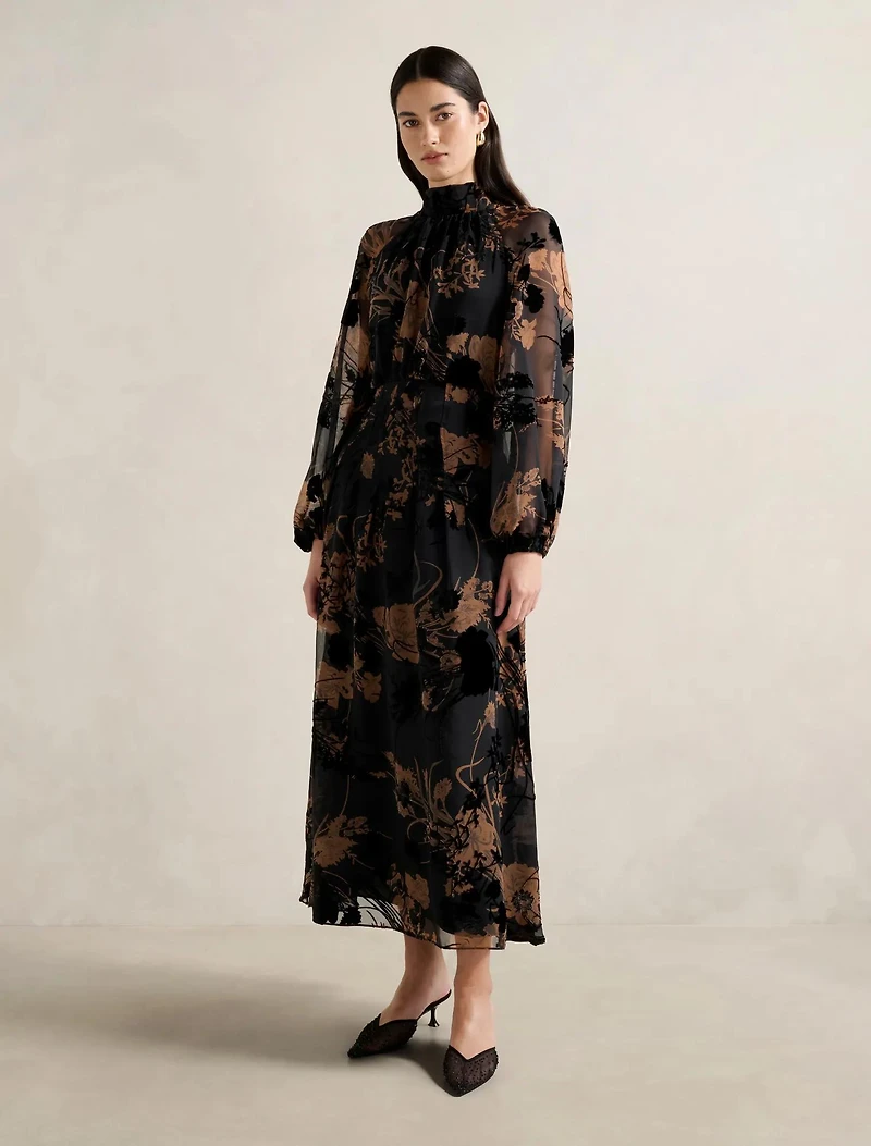 Janelle Velvet Burnout Maxi Dress