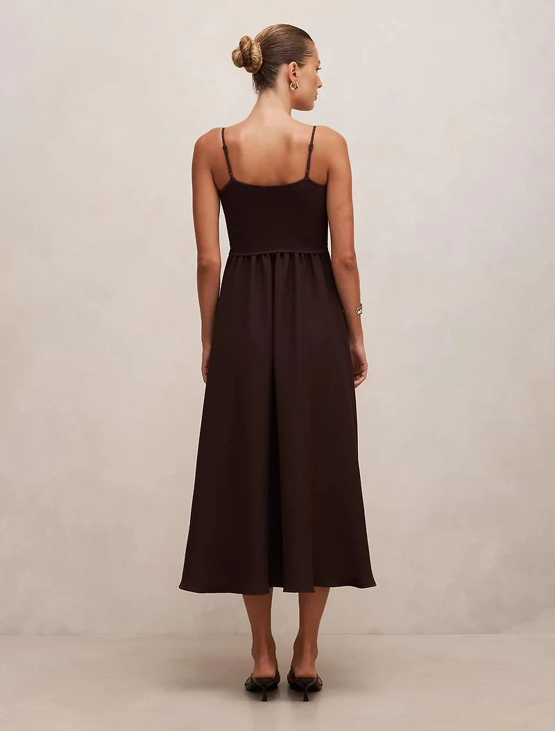 Ariella Woven Mix Midi Dress