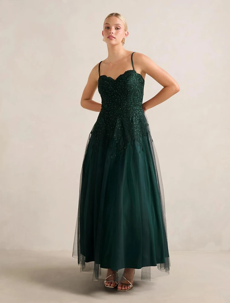 Kaia Tulle Strappy Gown