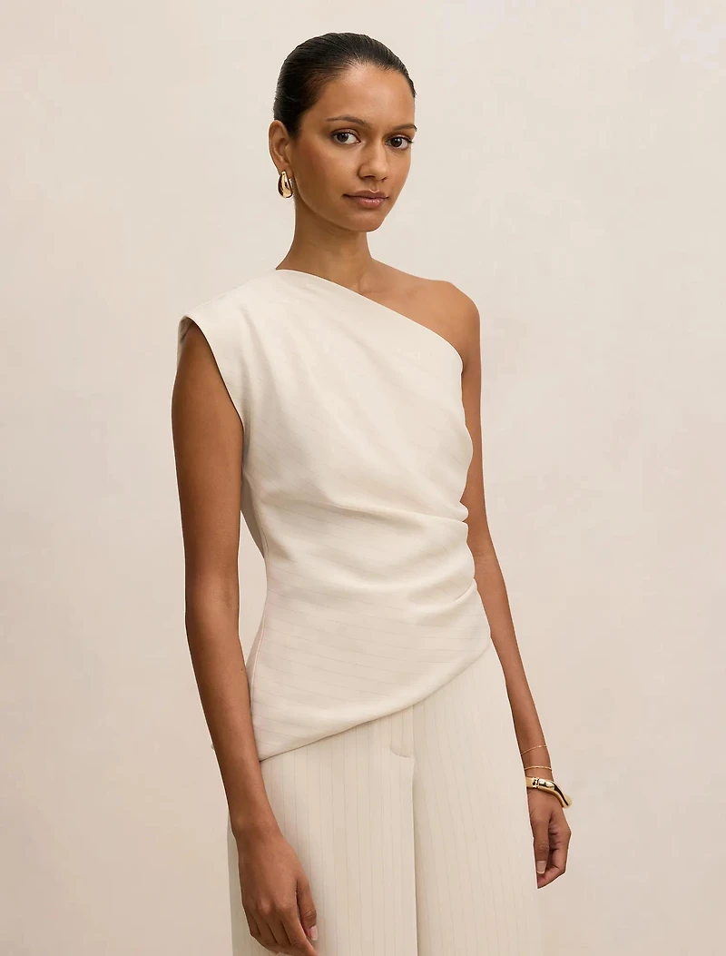 Willow Petite Asymmetrical Tuck Top