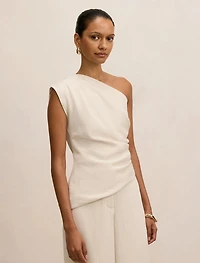 Willow Petite Asymmetrical Tuck Top