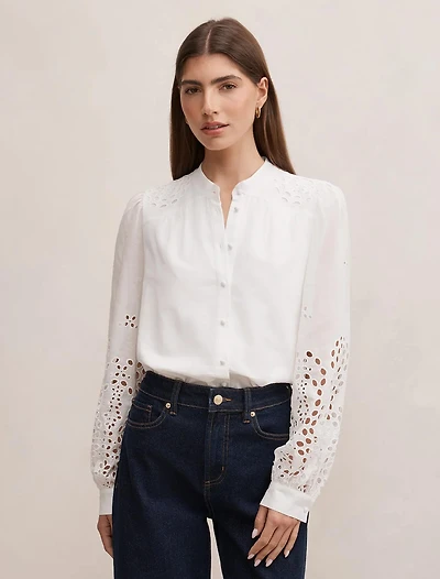Sutton Embroidered Detail Blouse